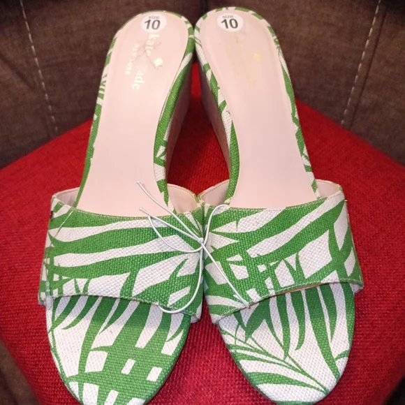 Kate Spade Meena Bamboo Slip On Heels - Picture 2 of 4